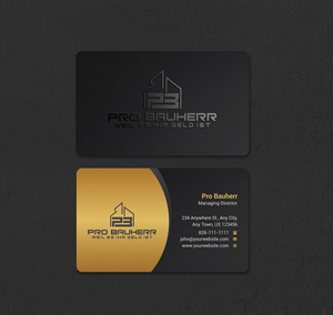 Business Card Design by INDIAN_Ashok for Pro Bauherr GmbH | Design: #30909195