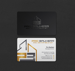 Business Card Design by INDIAN_Ashok for Pro Bauherr GmbH | Design: #30909196