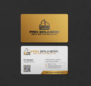 Business Card Design by INDIAN_Ashok for Pro Bauherr GmbH | Design: #30909197