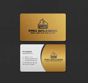 Business Card Design by INDIAN_Ashok for Pro Bauherr GmbH | Design: #30909201
