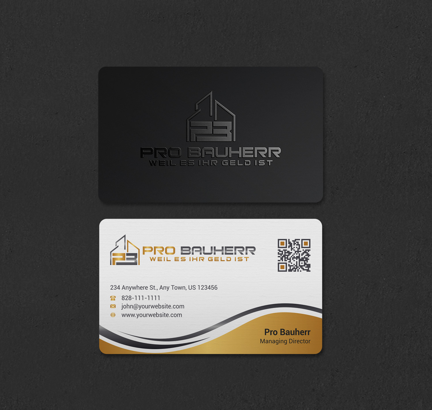 Business Card Design by INDIAN_Ashok for Pro Bauherr GmbH | Design #30909202