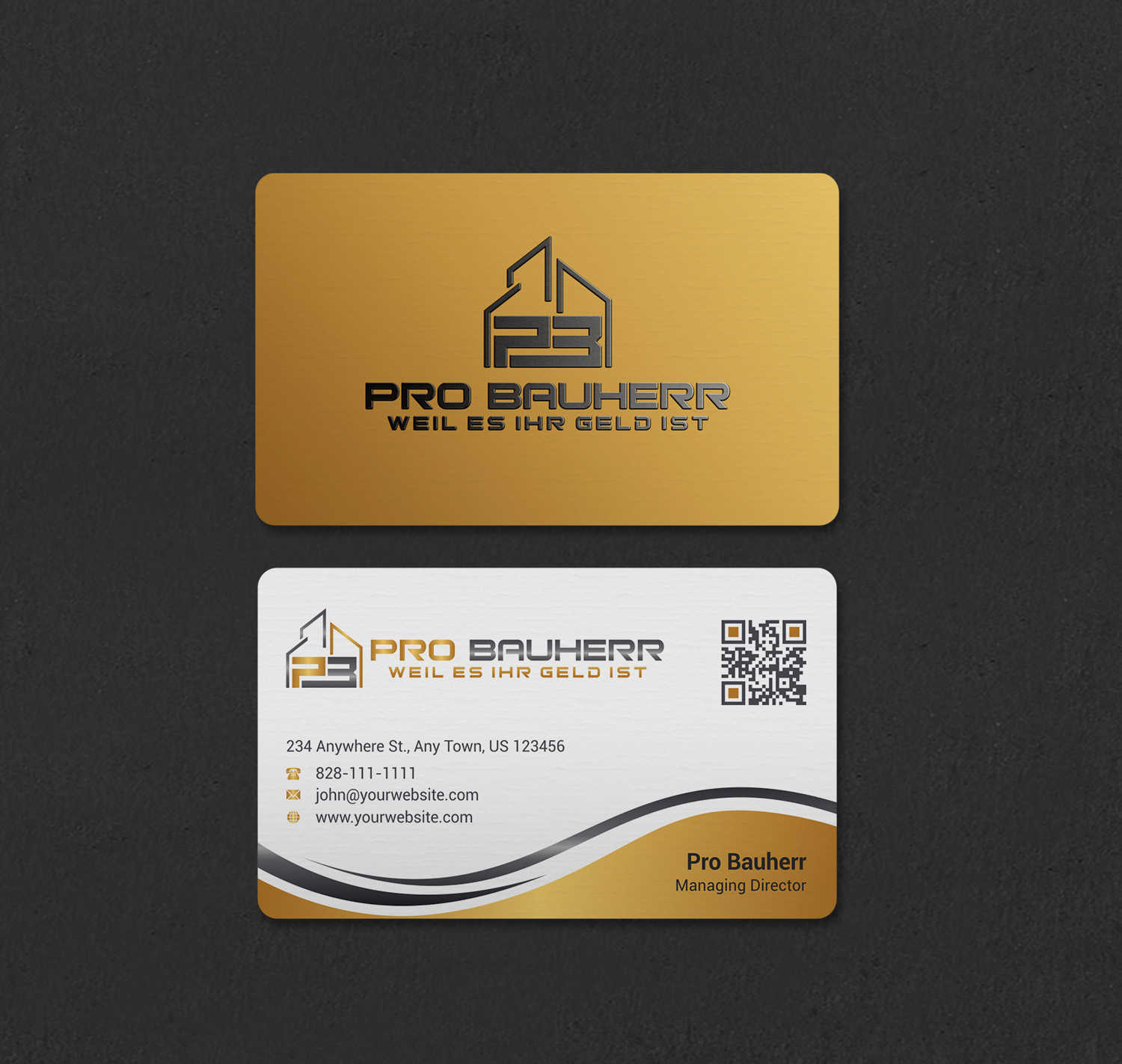 Design de Carte de Visite par INDIAN_Ashok pour Pro Bauherr GmbH | Design #30909203