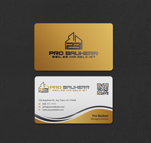 Business Card Design by INDIAN_Ashok for Pro Bauherr GmbH | Design: #30909203