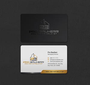 Business Card Design by INDIAN_Ashok for Pro Bauherr GmbH | Design: #30909205