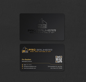 Business Card Design by INDIAN_Ashok for Pro Bauherr GmbH | Design: #30909207