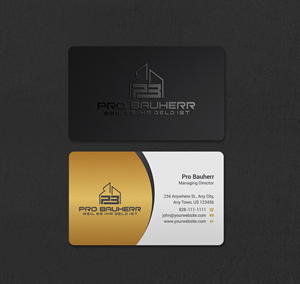 Business Card Design by INDIAN_Ashok for Pro Bauherr GmbH | Design: #30909208