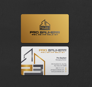Business Card Design by INDIAN_Ashok for Pro Bauherr GmbH | Design: #30909210