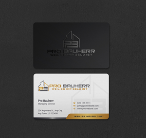 Business Card Design by INDIAN_Ashok for Pro Bauherr GmbH | Design: #30909212