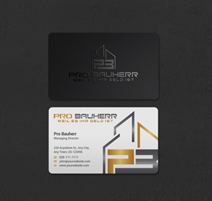 Business Card Design by INDIAN_Ashok for Pro Bauherr GmbH | Design: #30909214