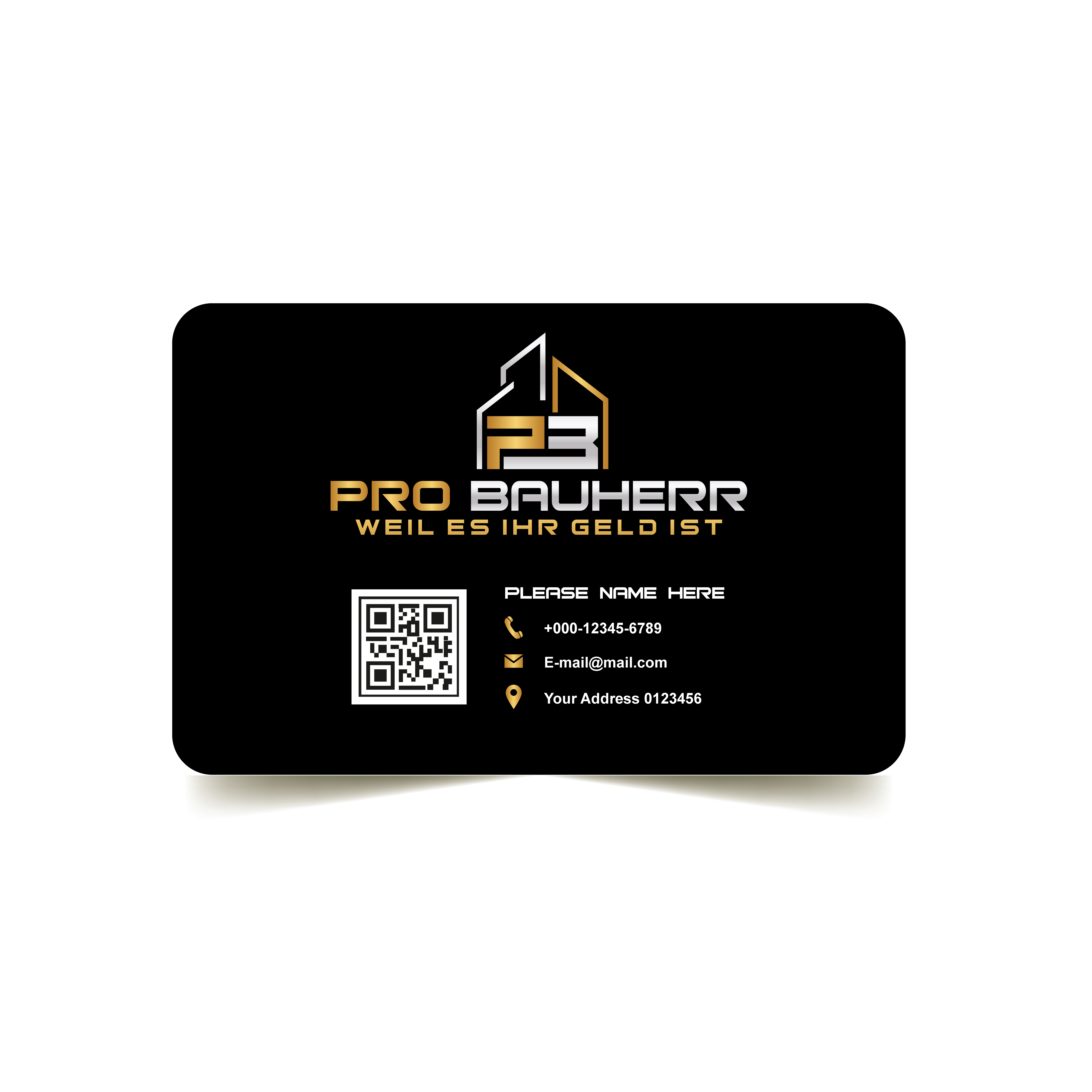Visitenkarten-Design von Golokapati für Pro Bauherr GmbH | Design #30870558
