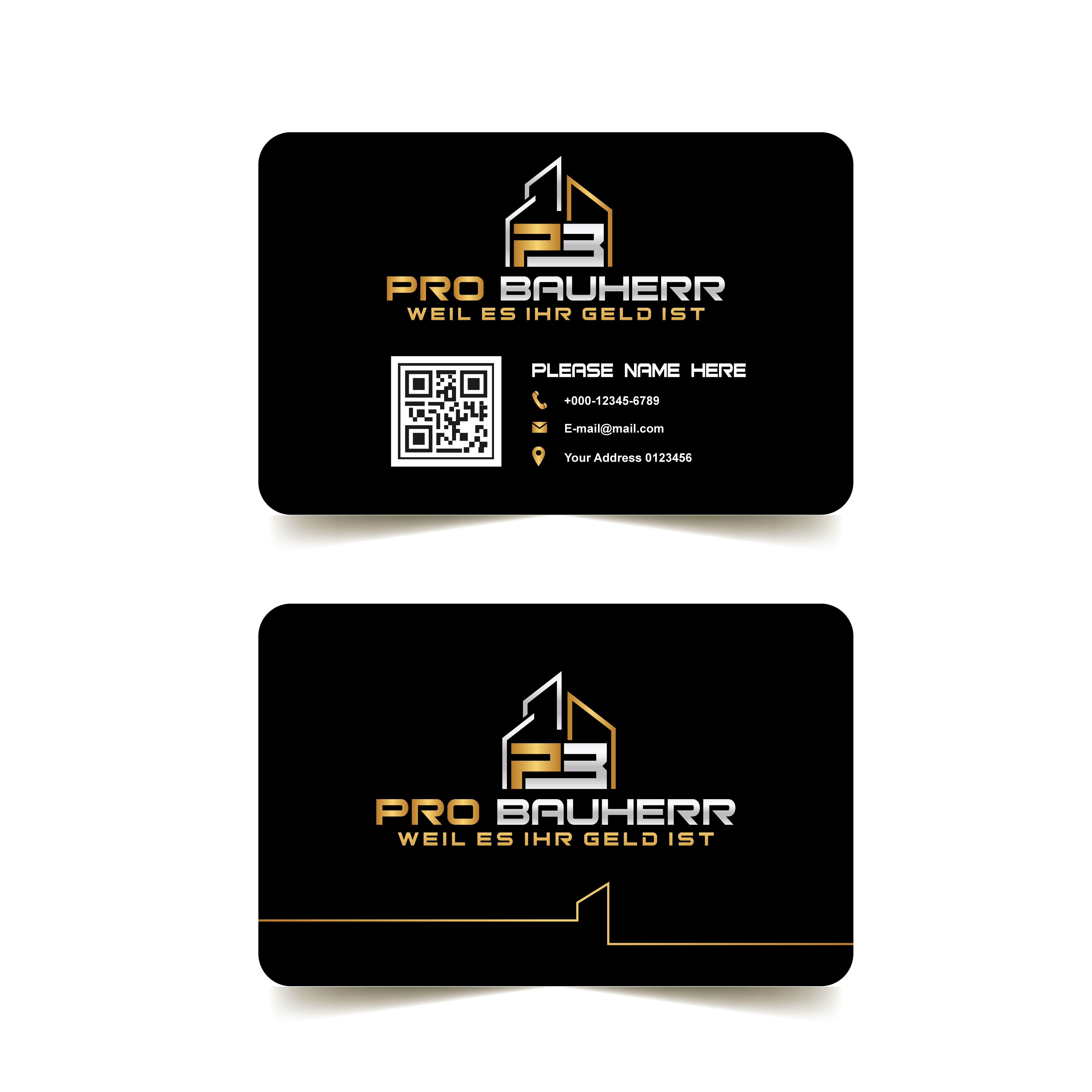 Visitenkarten-Design von Golokapati für Pro Bauherr GmbH | Design #30870982