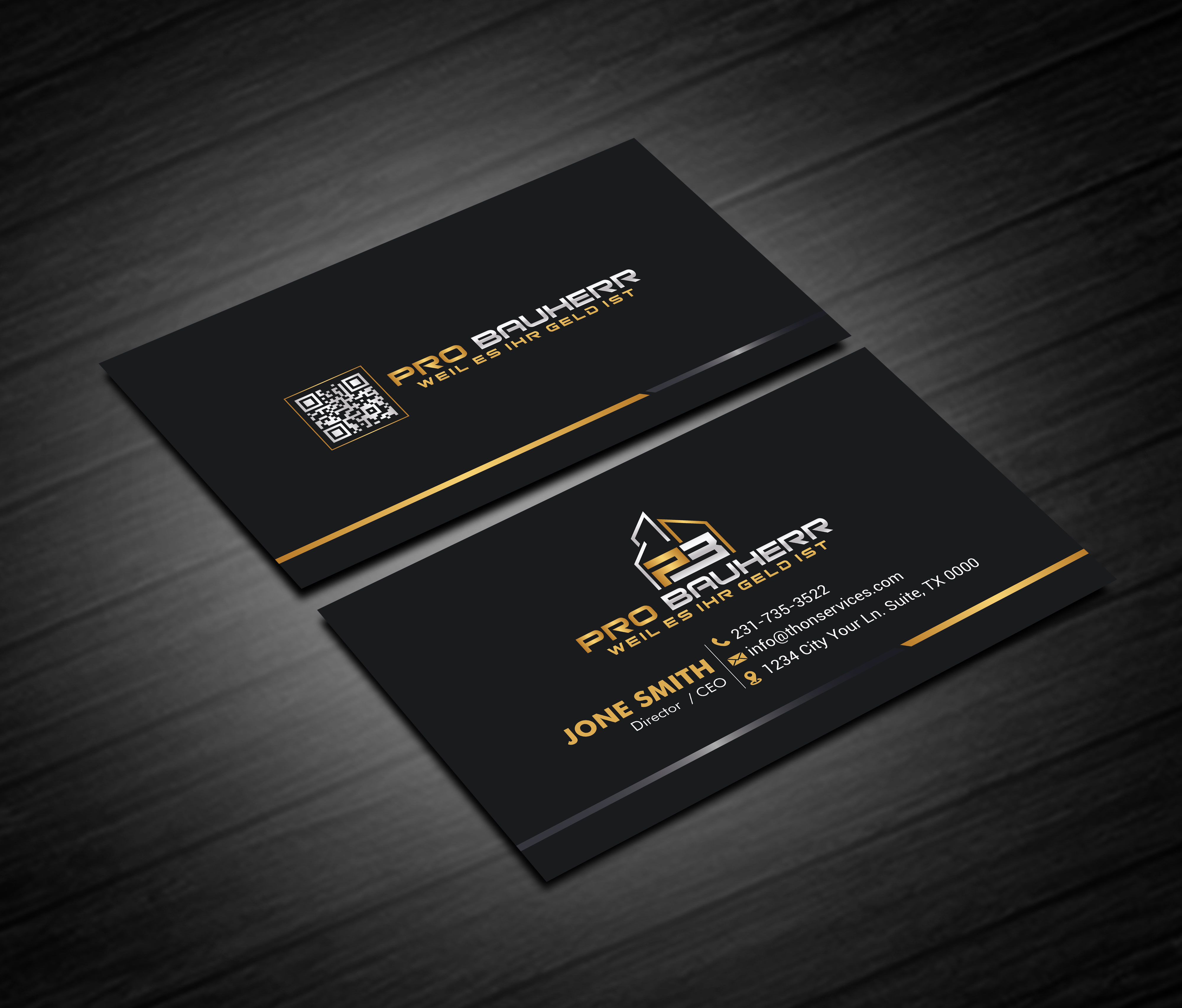 Business Card Design by artbitin for Pro Bauherr GmbH | Design #30872520