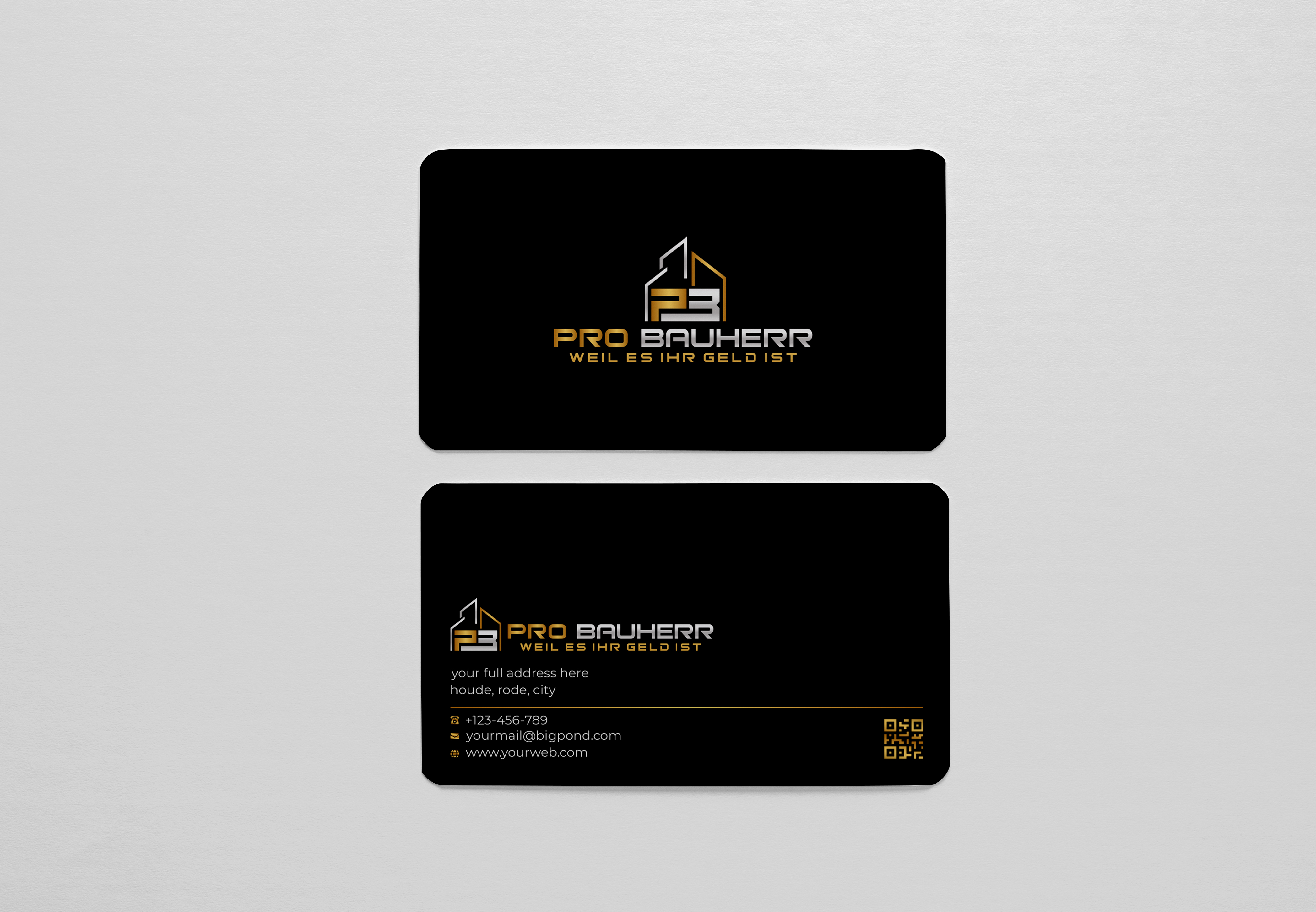 Diseño de Tarjeta de Presentación por Jhony N para Pro Bauherr GmbH | Diseño #30884264