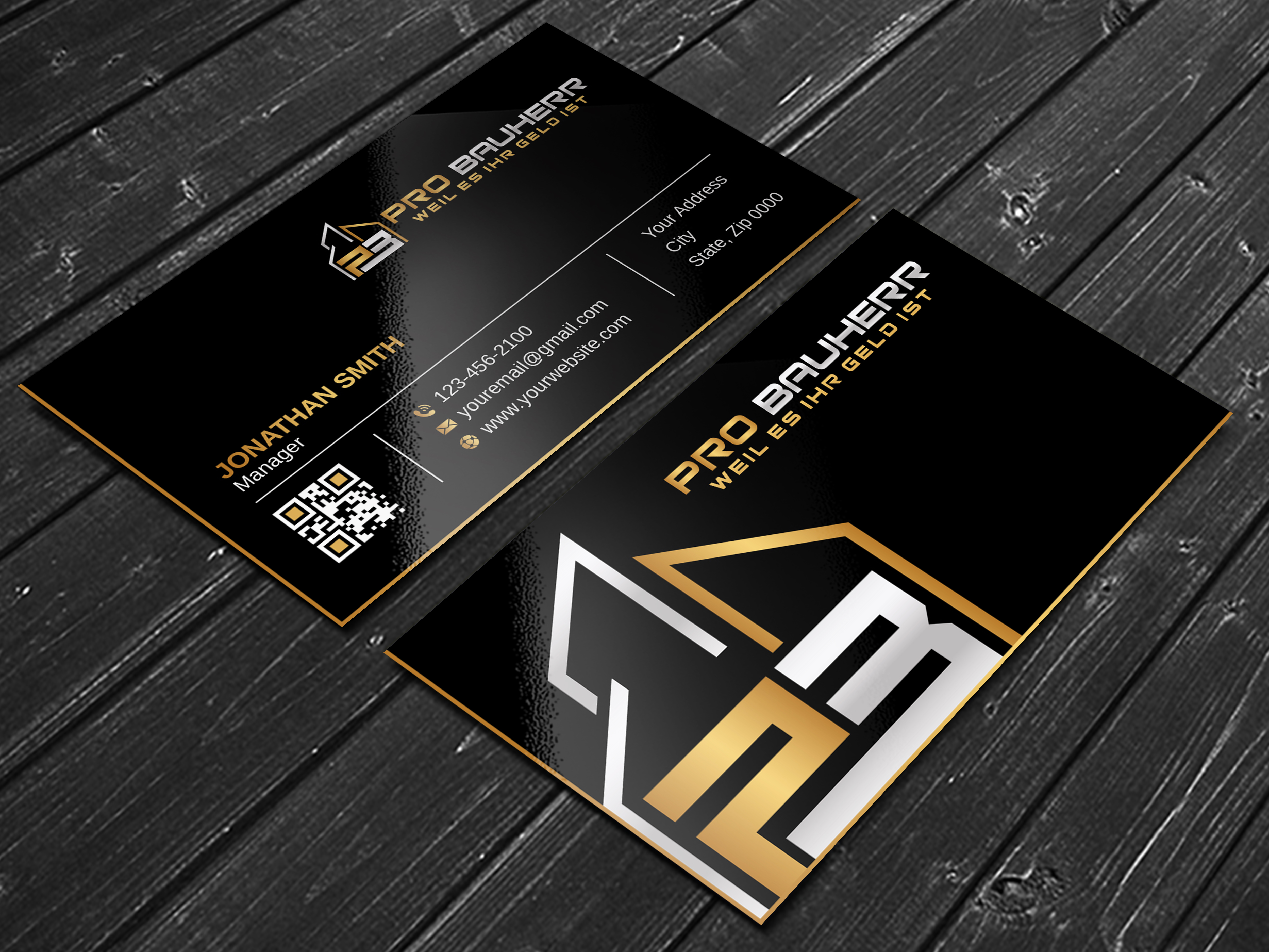Business Card Design by LAXMI DESIGNHUB for Pro Bauherr GmbH | Design #30884152