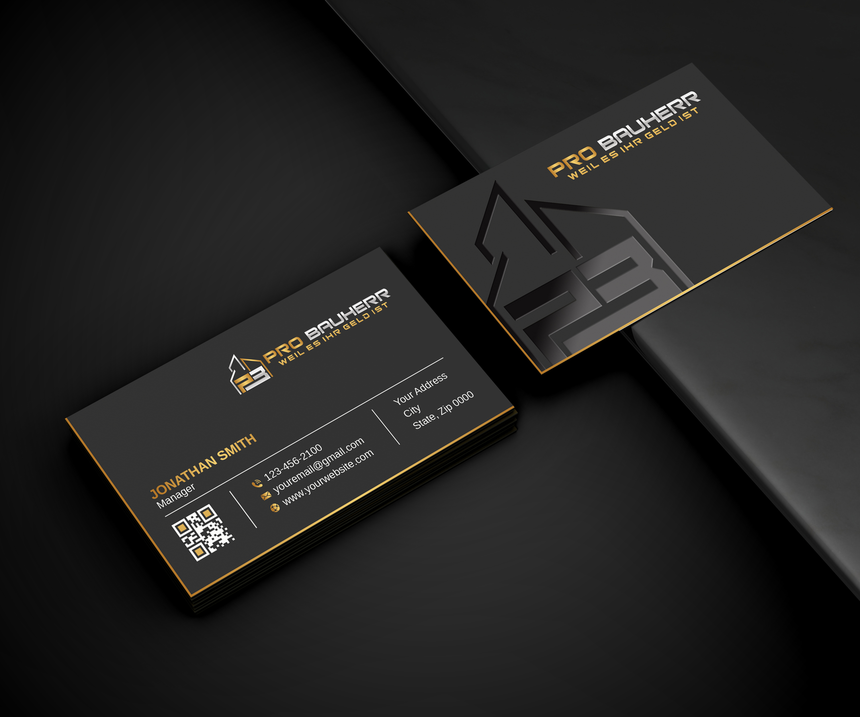 Business Card Design by LAXMI DESIGNHUB for Pro Bauherr GmbH | Design #30884313