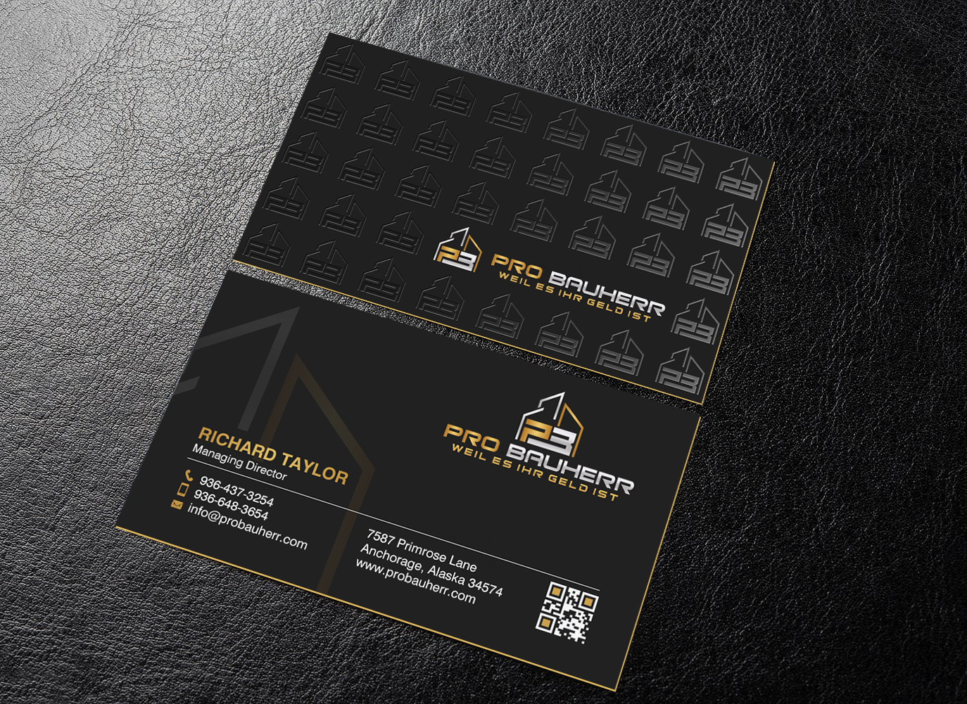 Design de Carte de Visite par chandrayaan.creative pour Pro Bauherr GmbH | Design #30907983