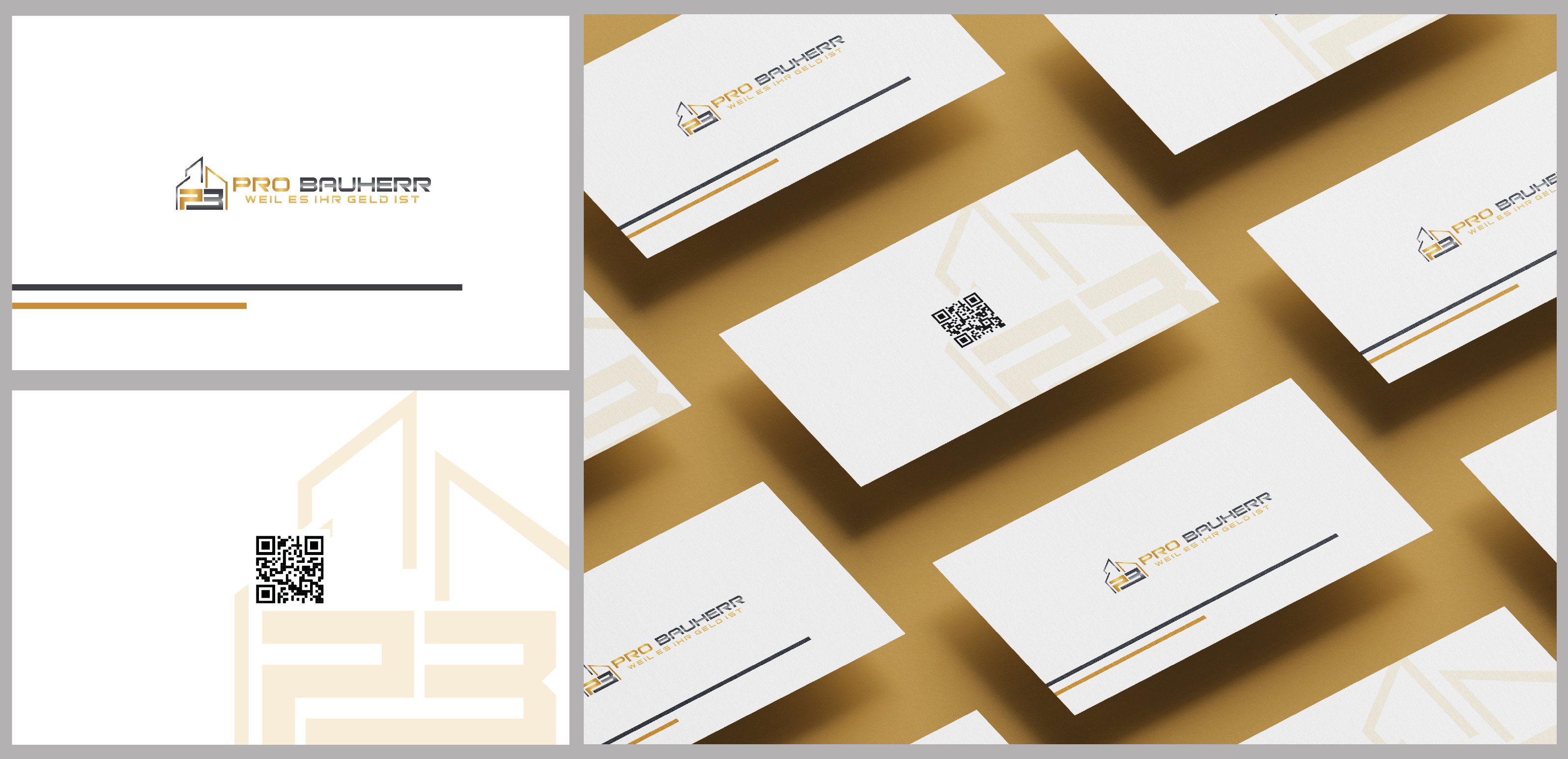 Business Card Design by AbhishekkM'24 for Pro Bauherr GmbH | Design #30880567