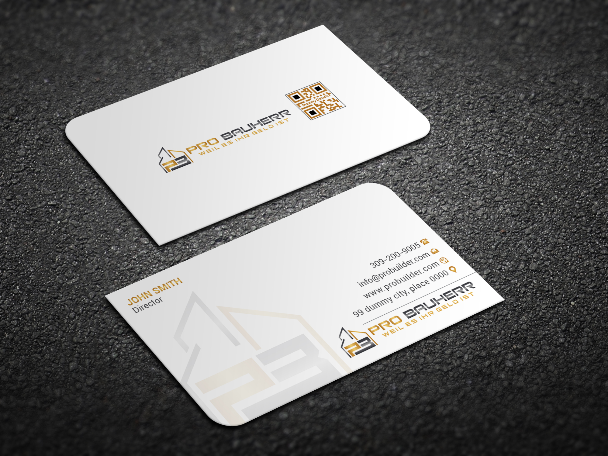 Business Card Design by Magic of Art for Pro Bauherr GmbH | Design #30873072
