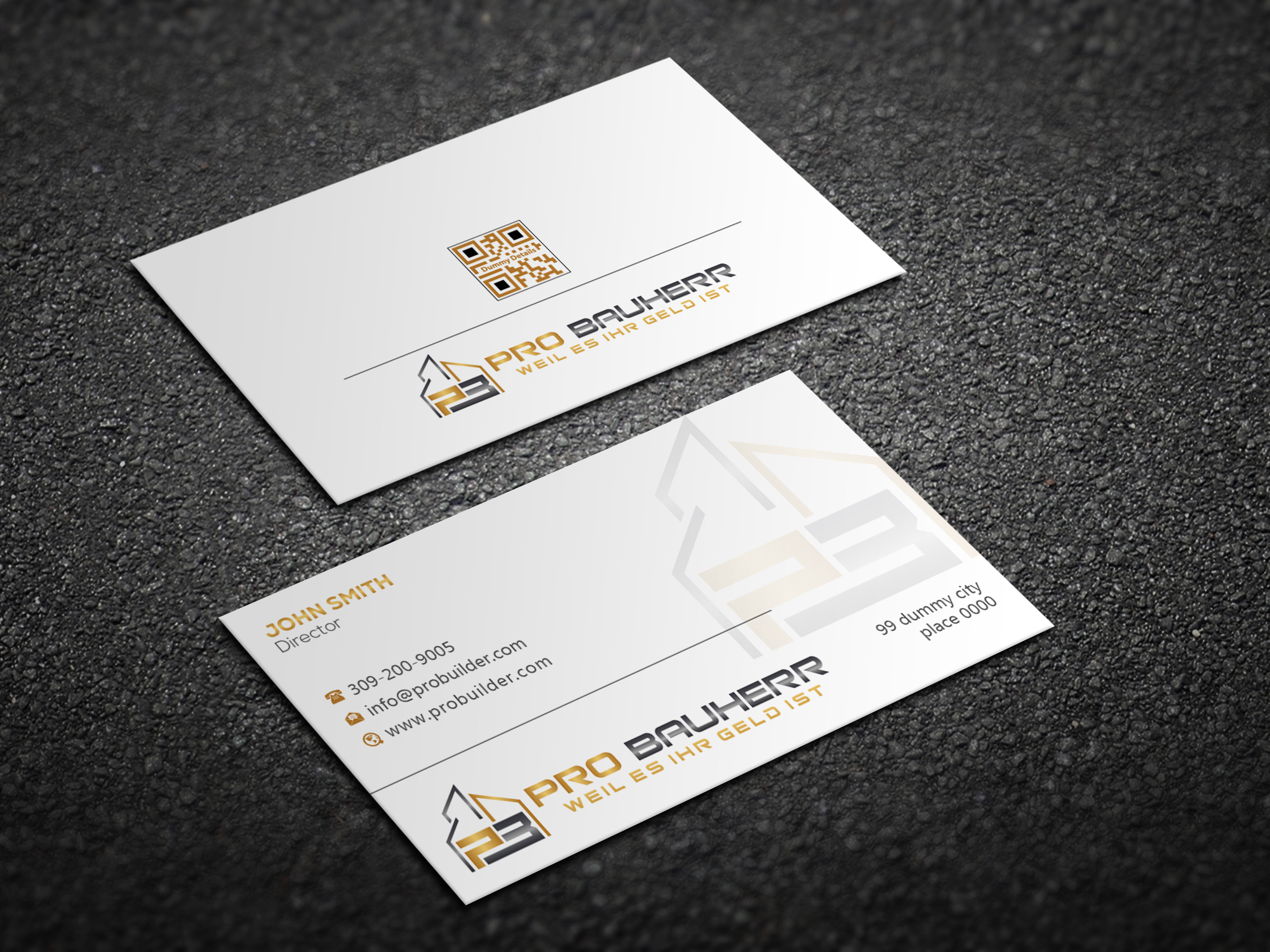 Business Card Design by Magic of Art for Pro Bauherr GmbH | Design #30873073