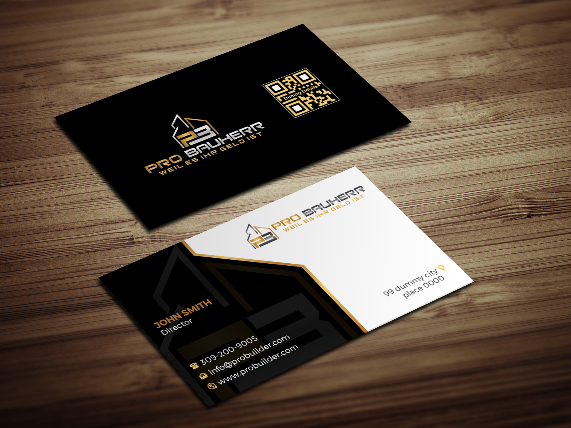 Business Card Design by Magic of Art for Pro Bauherr GmbH | Design #30876026