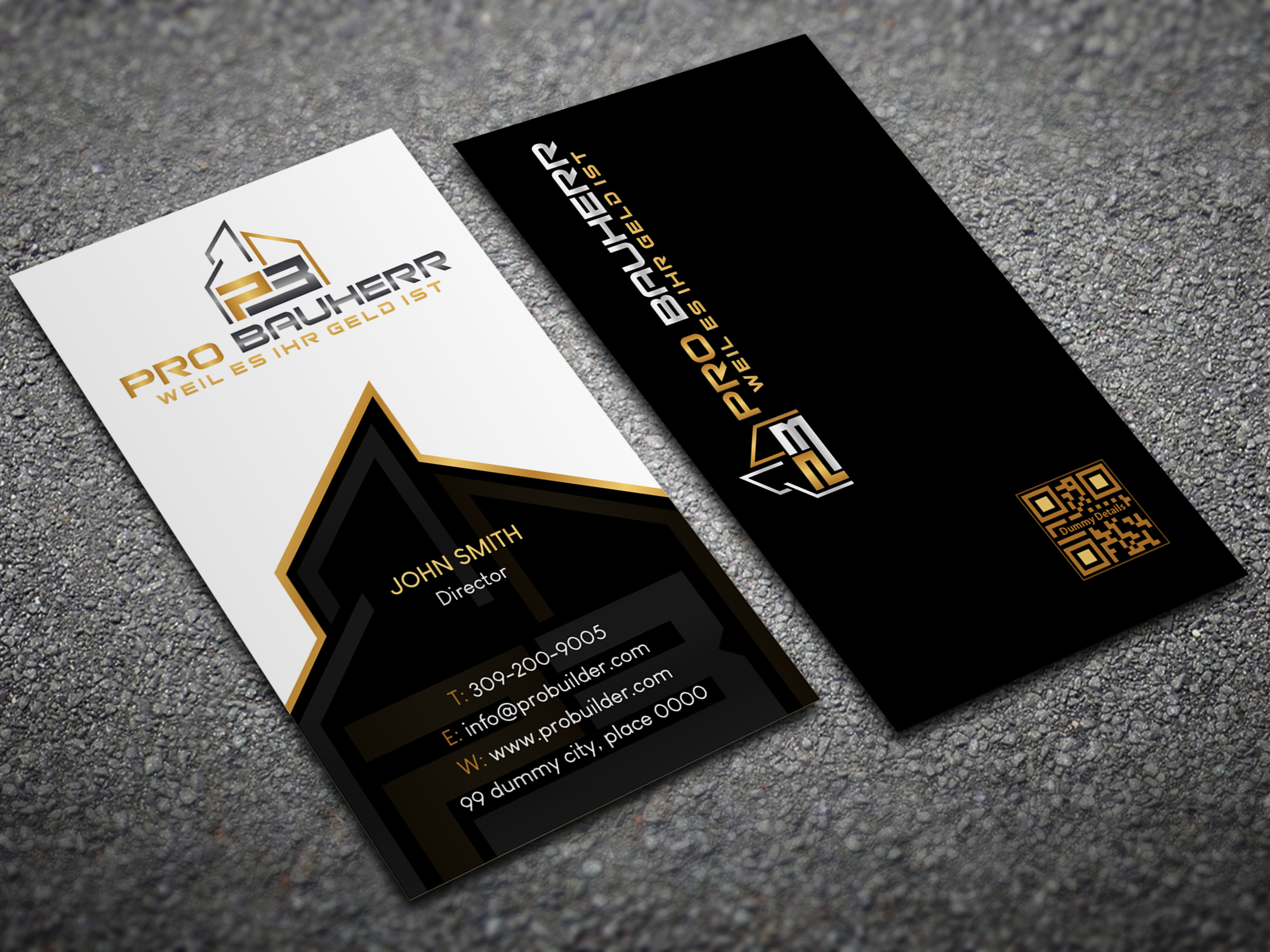 Business Card Design by Magic of Art for Pro Bauherr GmbH | Design #30876027