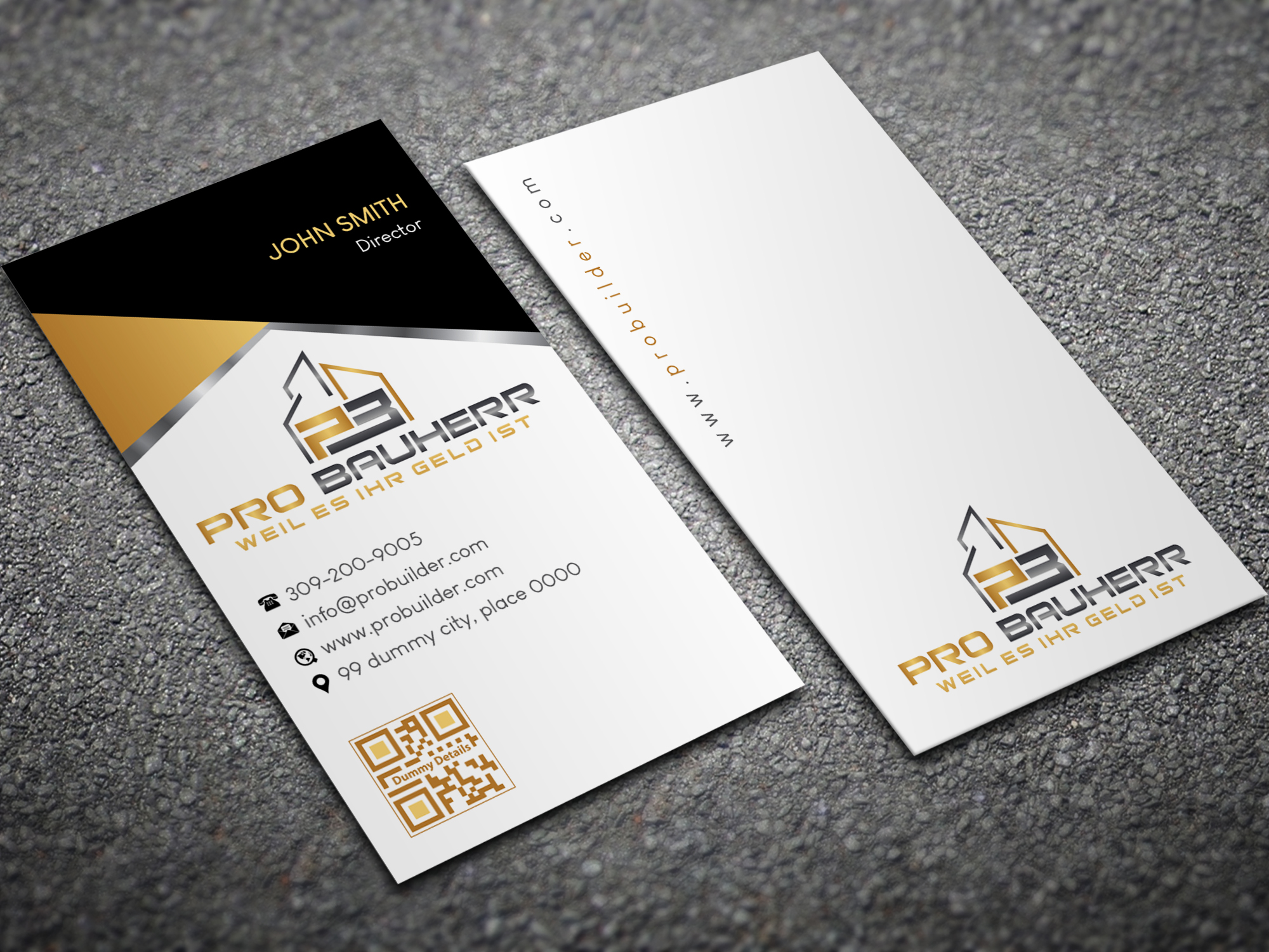 Visitenkarten-Design von Magic of Art für Pro Bauherr GmbH | Design #30896674