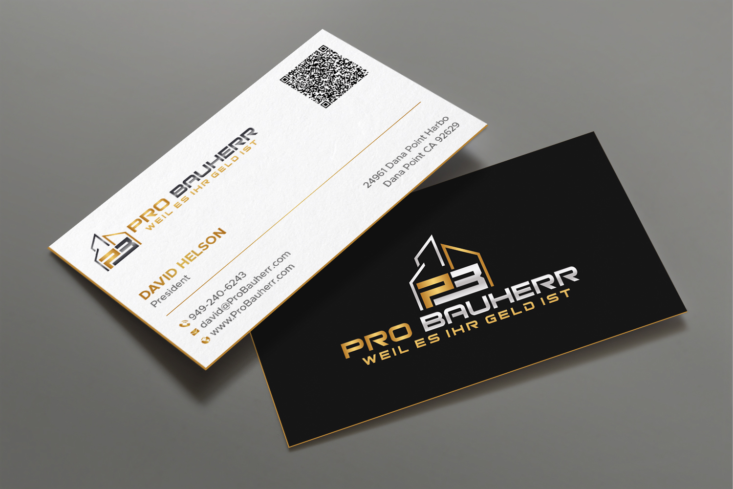Business Card Design by DesignShout for Pro Bauherr GmbH | Design #30870881