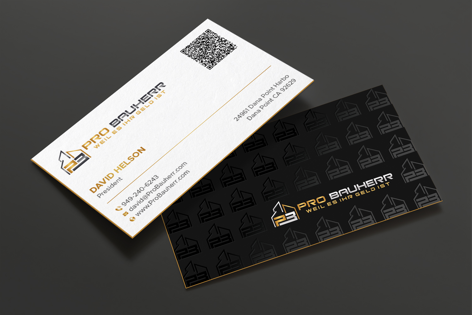 Business Card Design by DesignShout for Pro Bauherr GmbH | Design #30870965