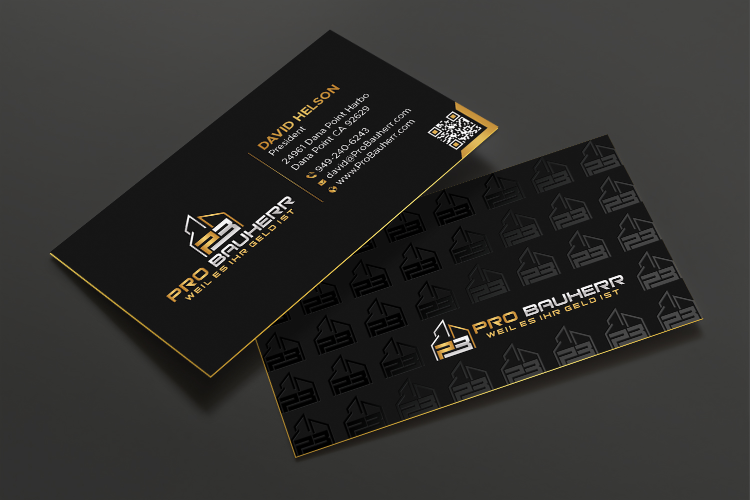 Business Card Design by DesignShout for Pro Bauherr GmbH | Design #30906483