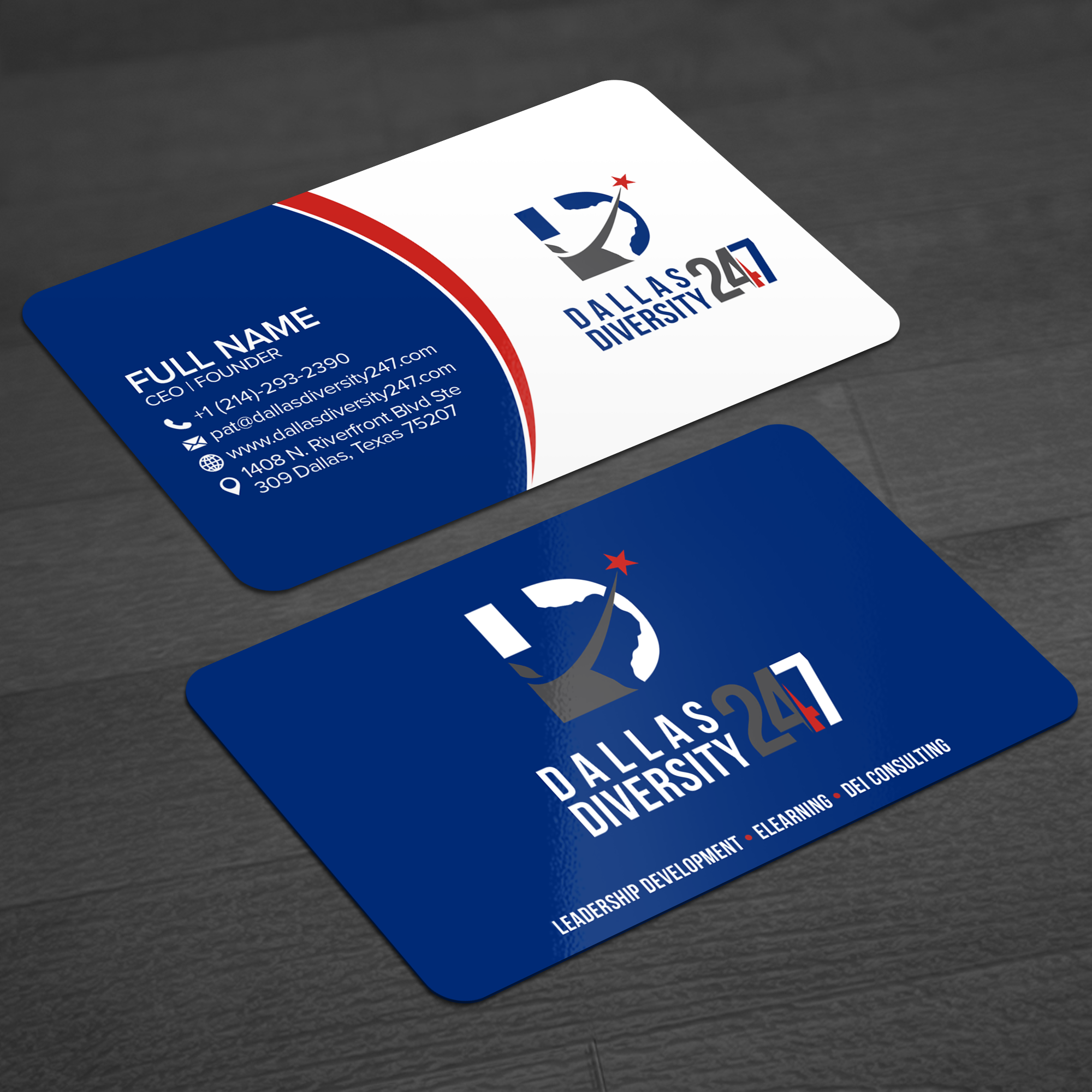 Business Card Design by WellDesign for Dallas Diversity 24/7 | Design #30872321