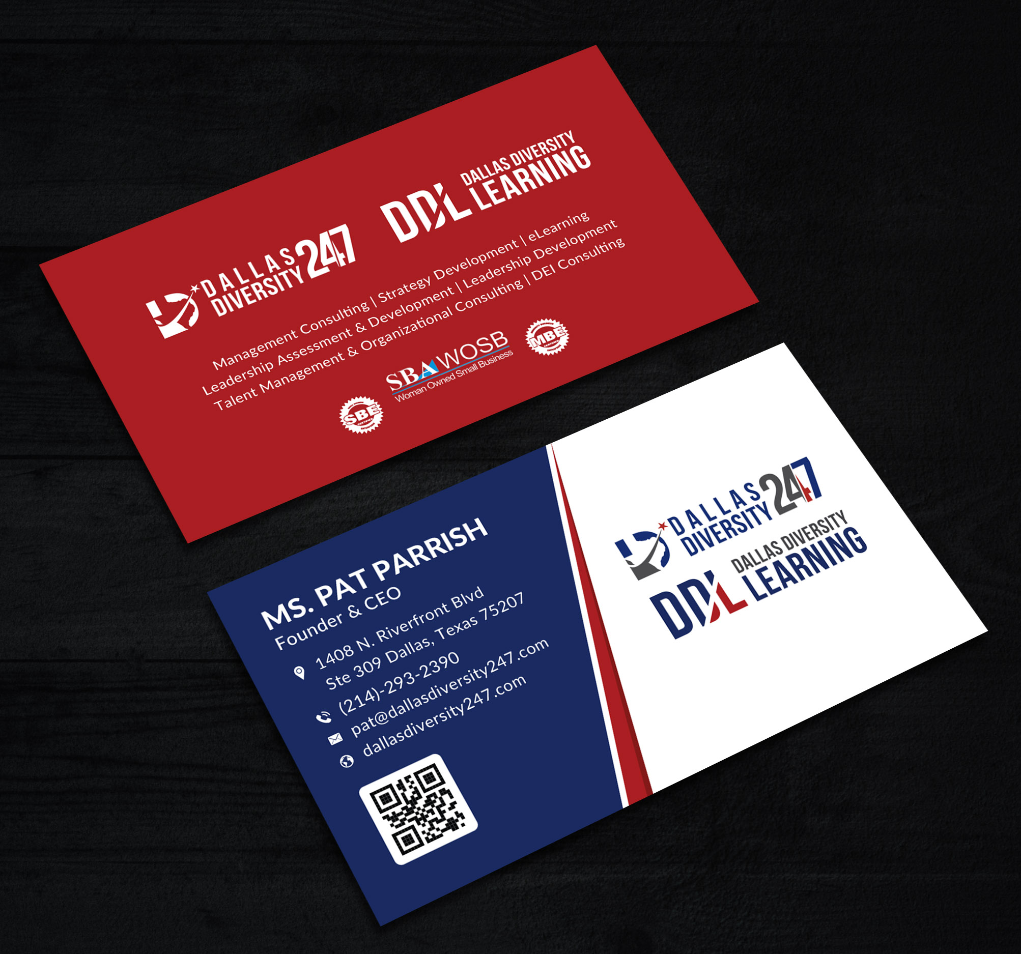 Business Card Design by Sun Moon Graphic Designer for Dallas Diversity 24/7 | Design #30873632