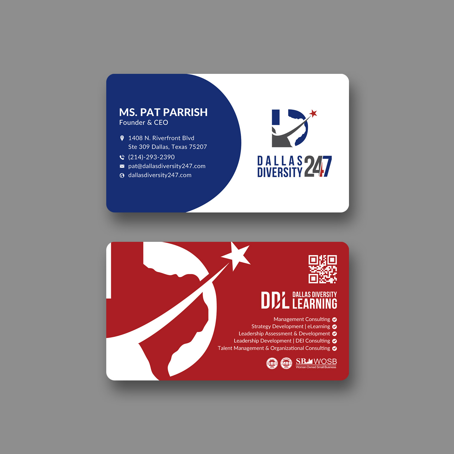 Business Card Design by Sun Moon Graphic Designer for Dallas Diversity 24/7 | Design #30873634
