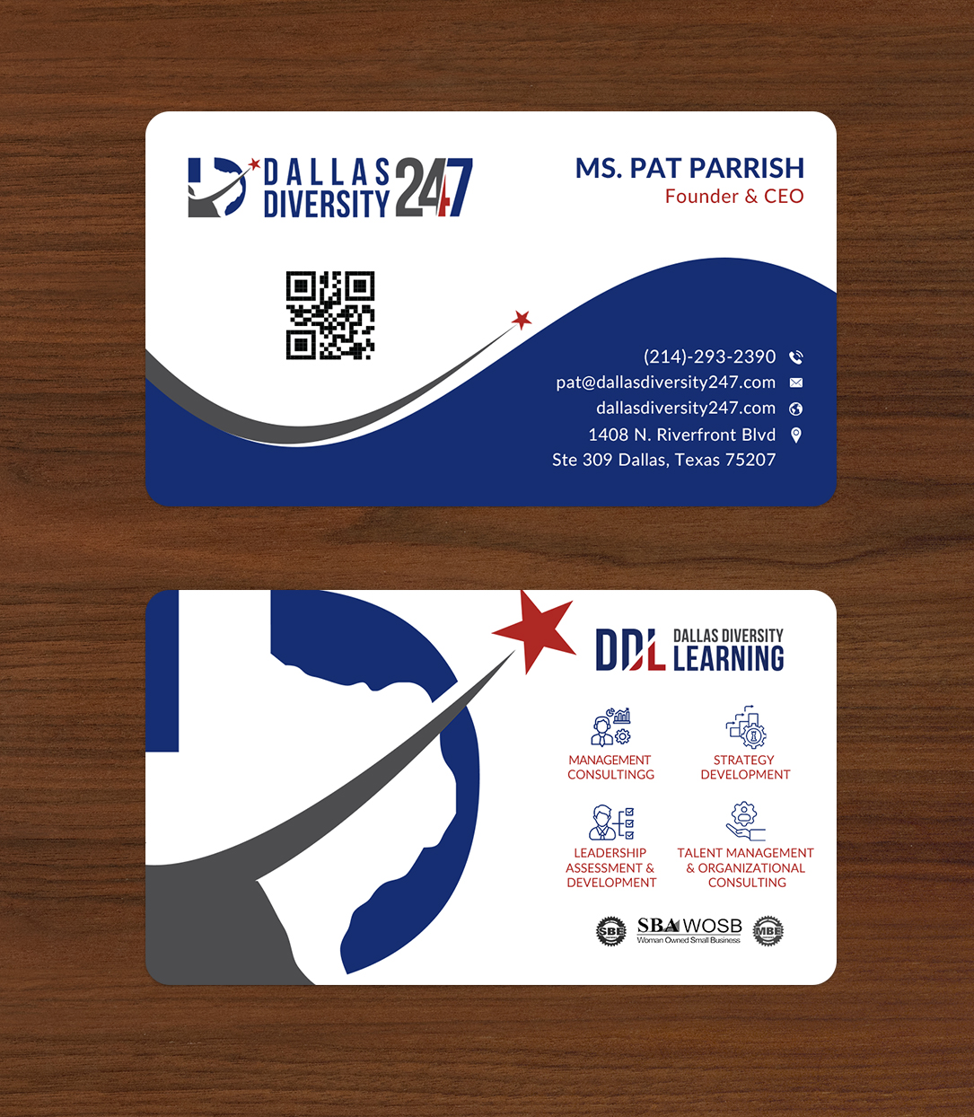 Business Card Design by Sun Moon Graphic Designer for Dallas Diversity 24/7 | Design #30873637