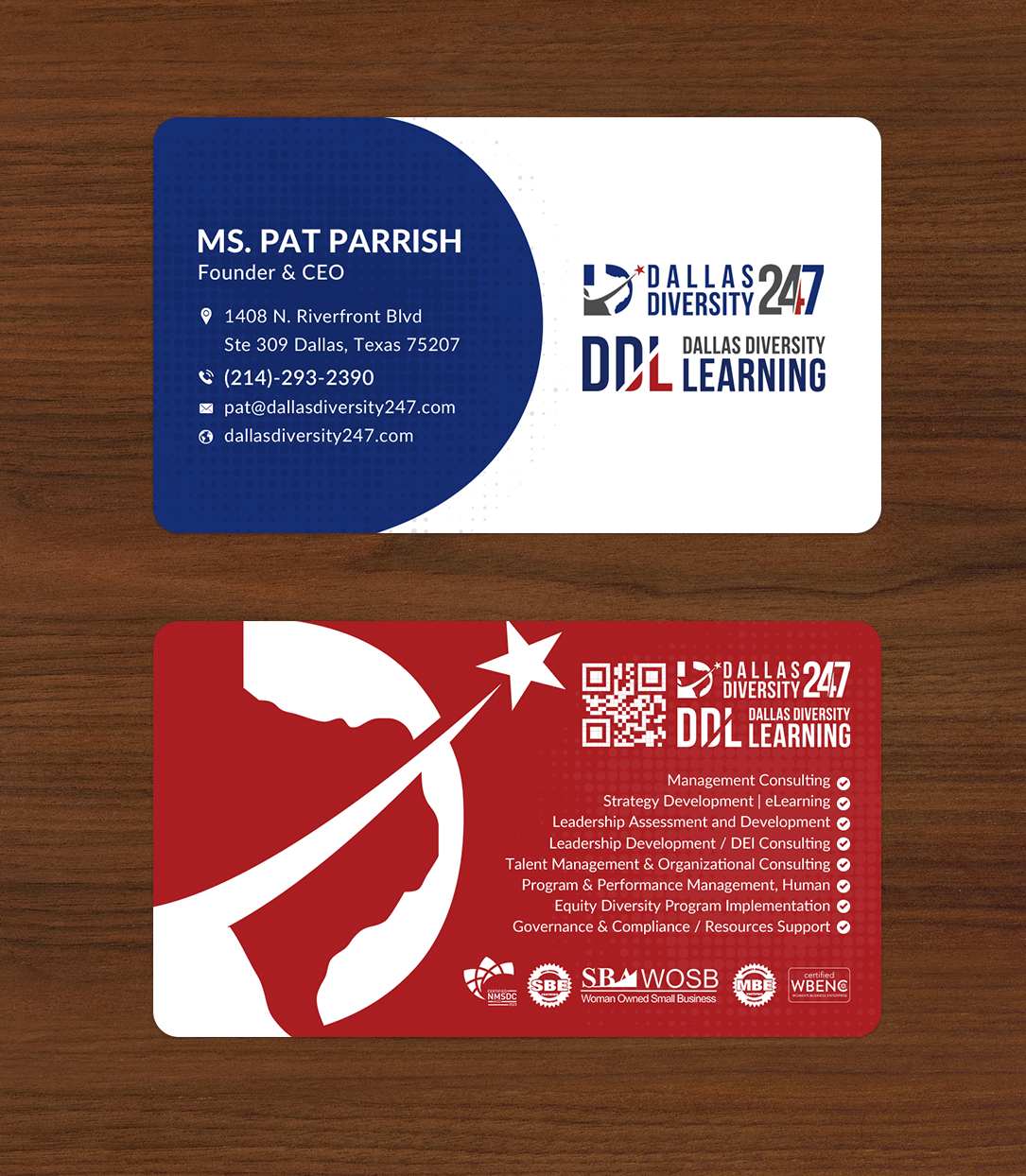 Business Card Design by Sun Moon Graphic Designer for Dallas Diversity 24/7 | Design #30875613