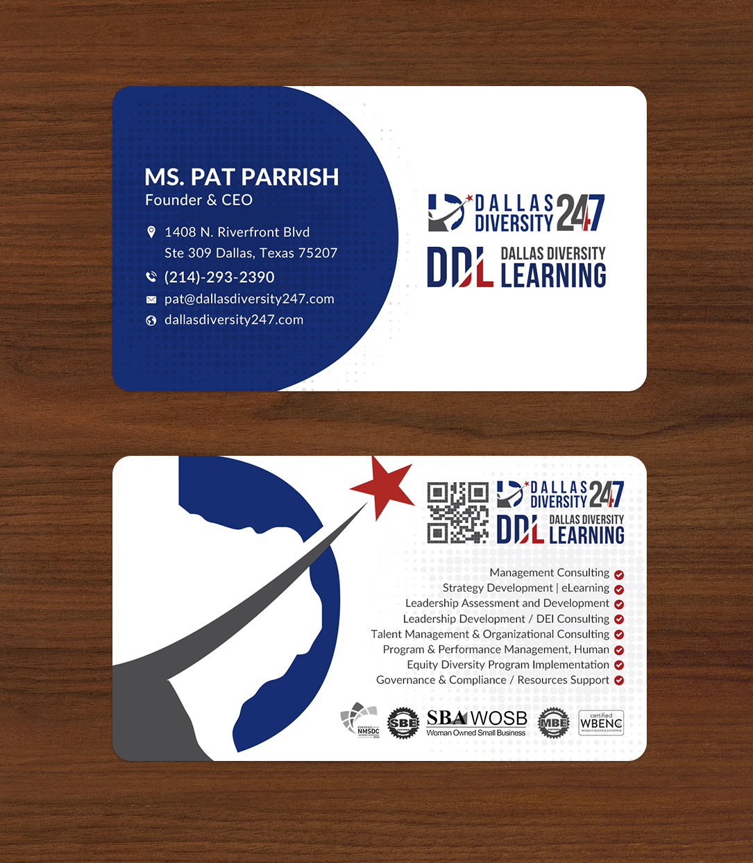 Business Card Design by Sun Moon Graphic Designer for Dallas Diversity 24/7 | Design #30875614