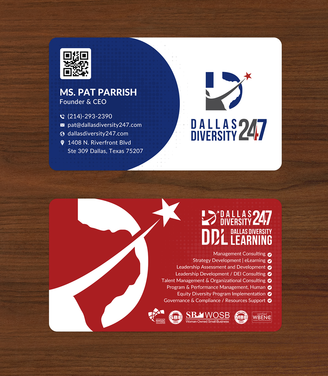 Business Card Design by Sun Moon Graphic Designer for Dallas Diversity 24/7 | Design #30875615