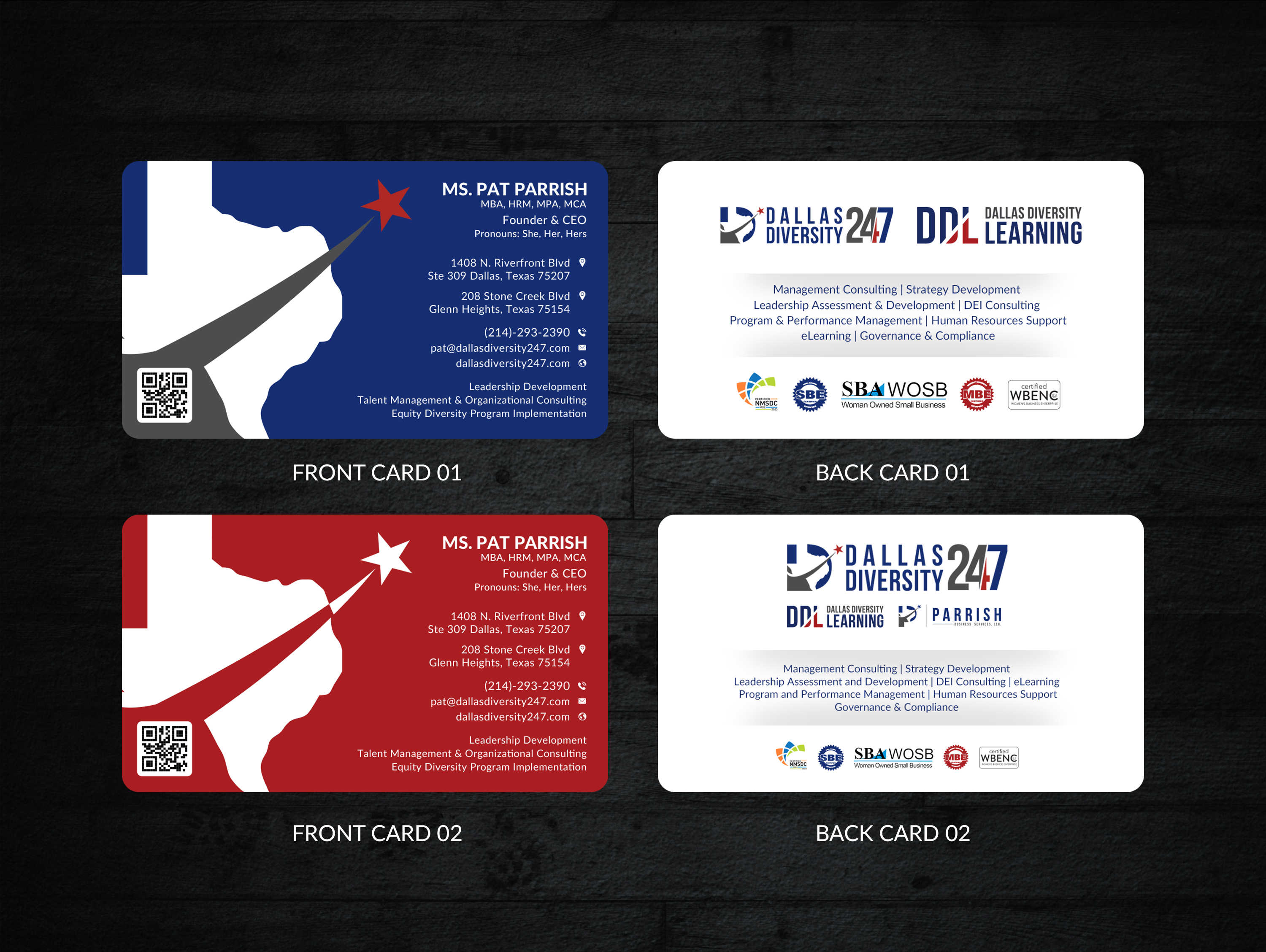Business Card Design by Sun Moon Graphic Designer for Dallas Diversity 24/7 | Design #30878709