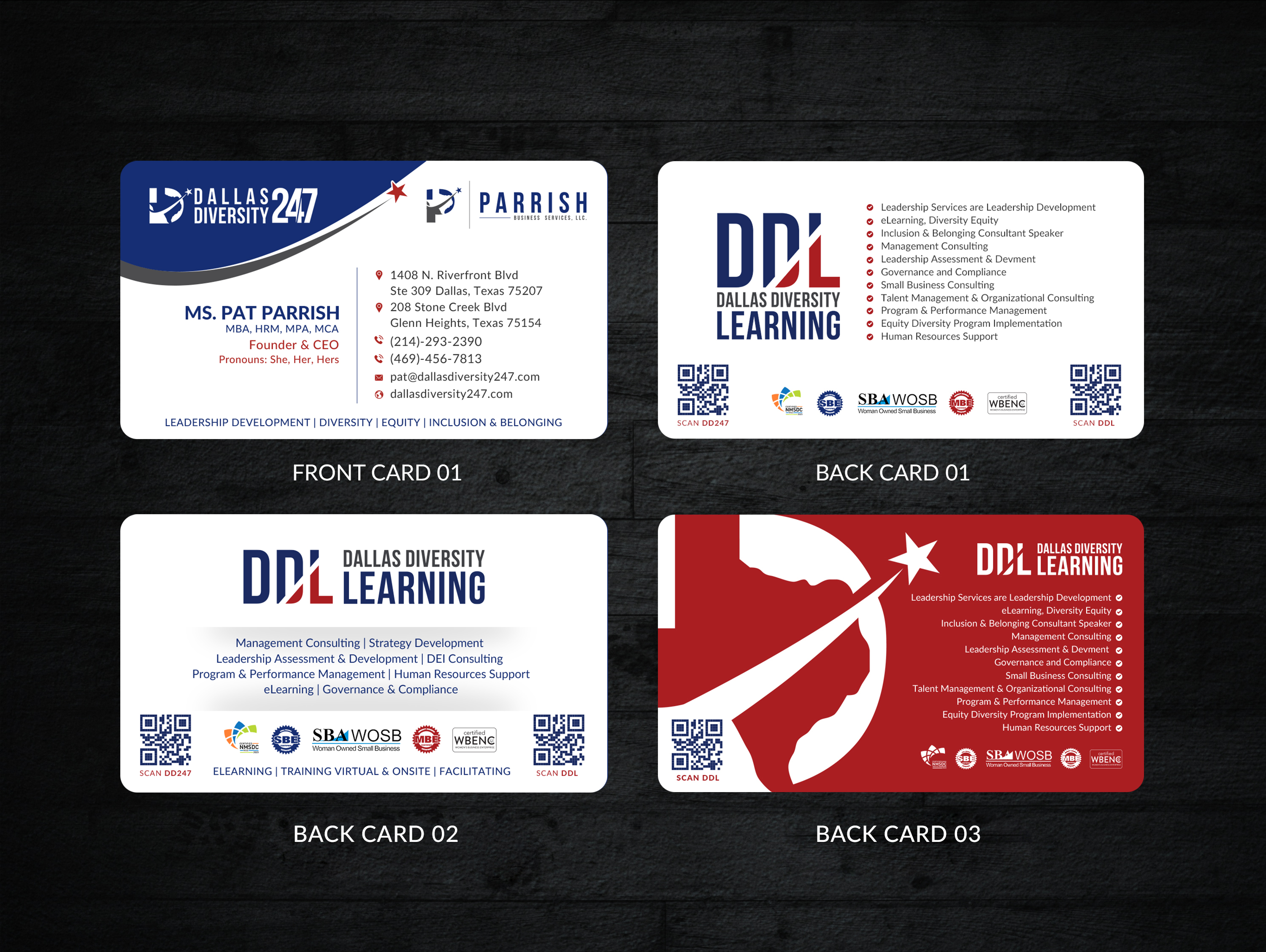 Business Card Design by Sun Moon Graphic Designer for Dallas Diversity 24/7 | Design #30884172