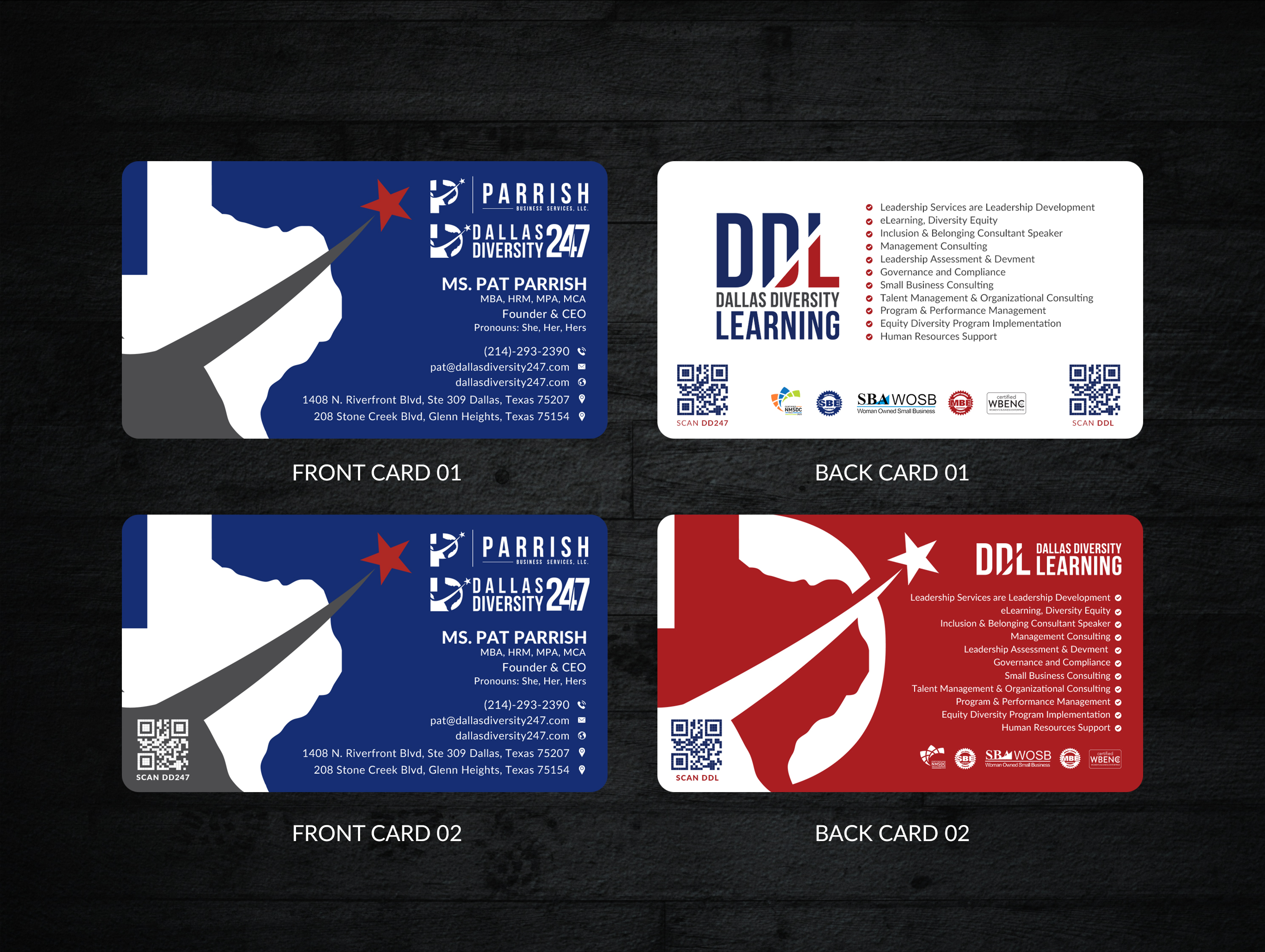 Business Card Design by Sun Moon Graphic Designer for Dallas Diversity 24/7 | Design #30884174