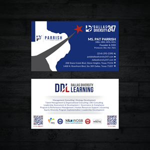 Business Card Design by Sun Moon Graphic Designer for Dallas Diversity 24/7 | Design: #30902499