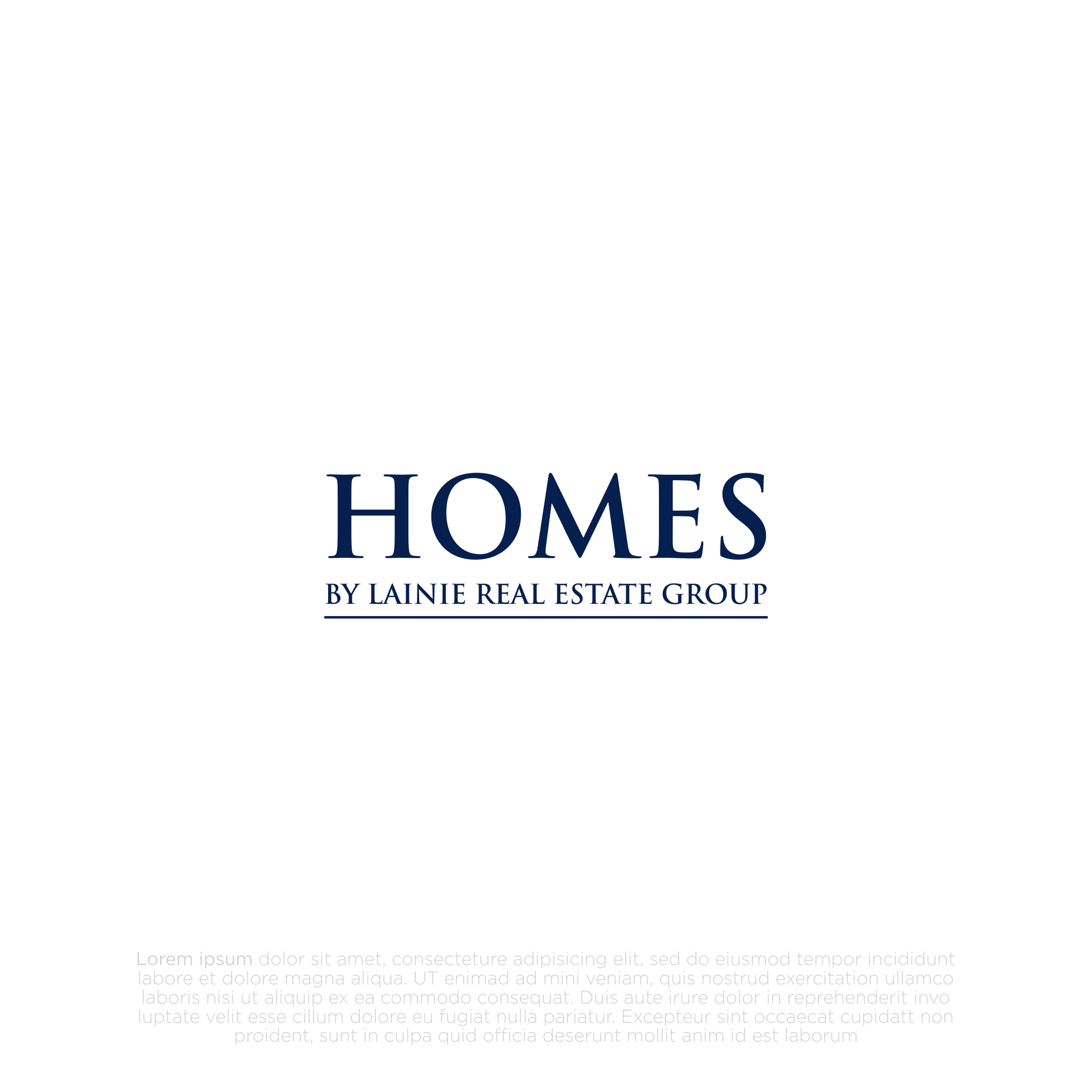 Upmarket, Elegant, Residential real estate Logo Design for Homes By Lainie Real Estate Group by