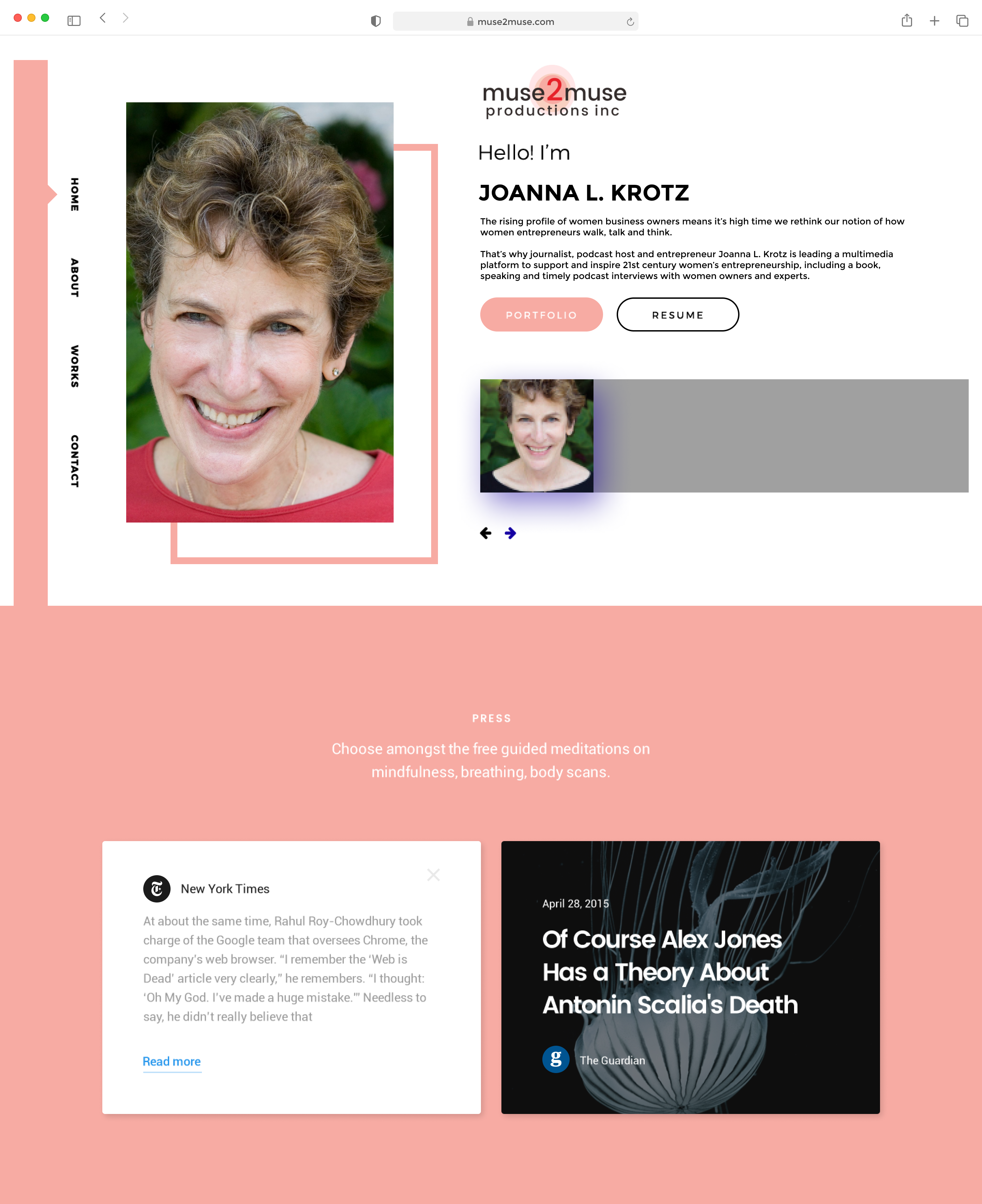 Web Design by Donggala for Muse2Muse Productions LLC | Design #30890343