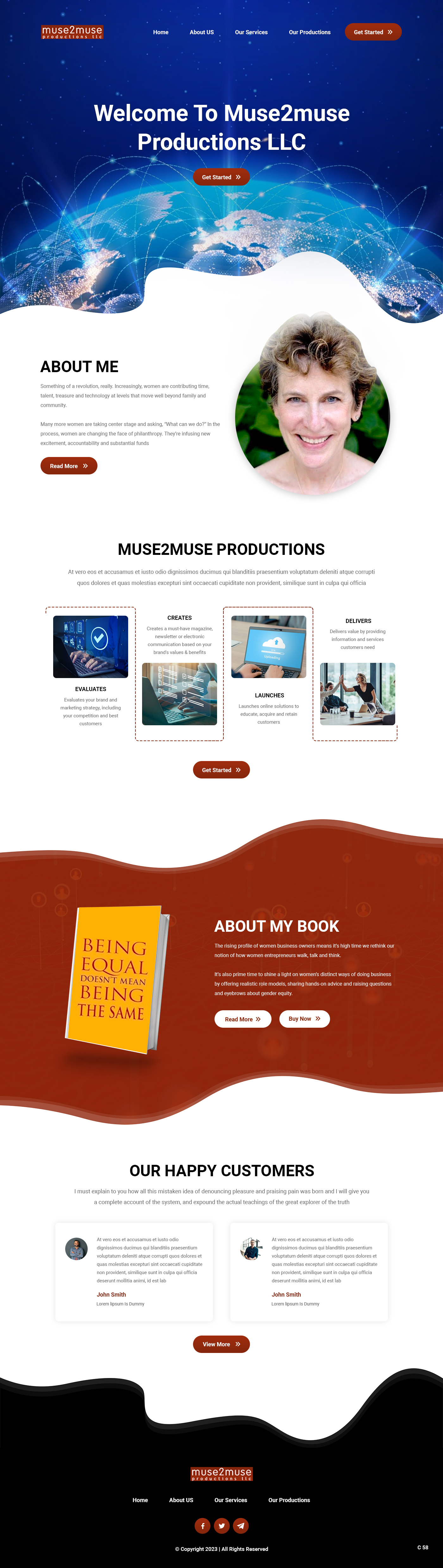 Web Design by pb for Muse2Muse Productions LLC | Design #30885422