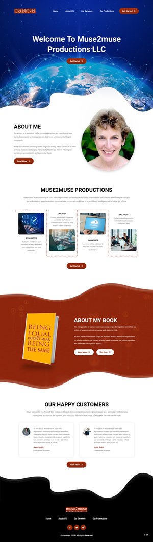 Web Design by pb for Muse2Muse Productions LLC | Design: #30885422
