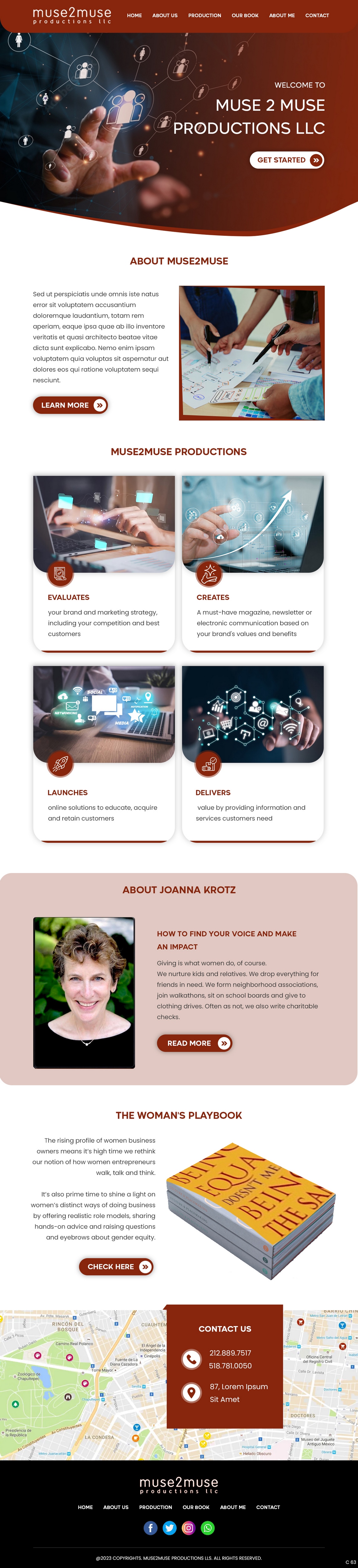 Web Design by pb for Muse2Muse Productions LLC | Design #30885423