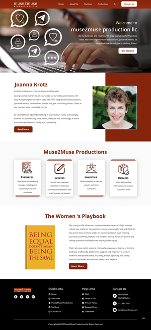 Web Design by pb for Muse2Muse Productions LLC | Design: #30892199