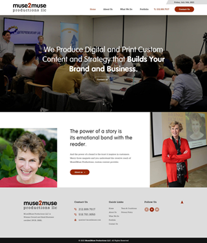 Web Design par Ved Web Services pour Muse2Muse Productions LLC | Design : #30911077