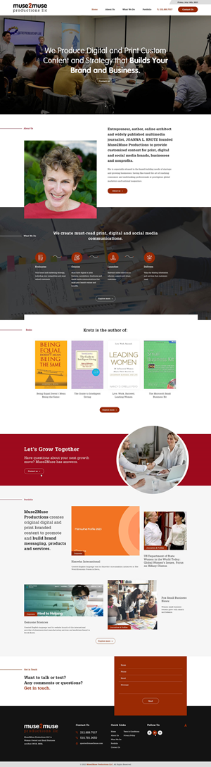 Web Design by Ved Web Services for Muse2Muse Productions LLC | Design: #30911078