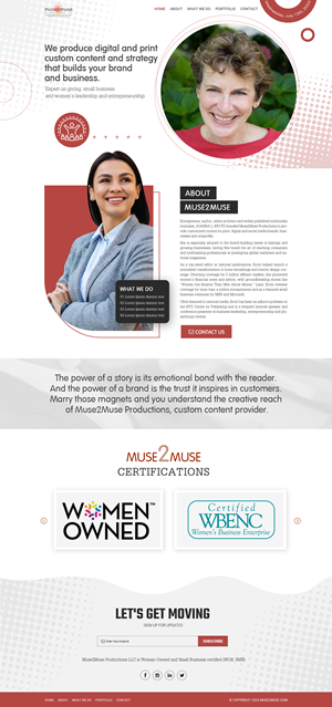 Web Design par Dream Logo Design pour Muse2Muse Productions LLC | Design : #30898062