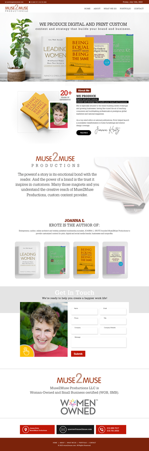 Web Design par Dream Logo Design pour Muse2Muse Productions LLC | Design : #30911479
